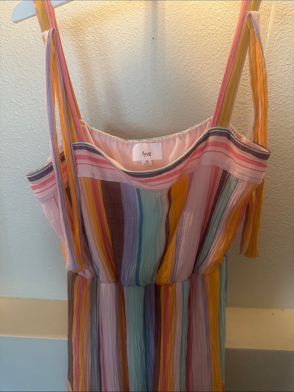 fyve Striped Multicolor Maxi Dress - Pink & Yellow
